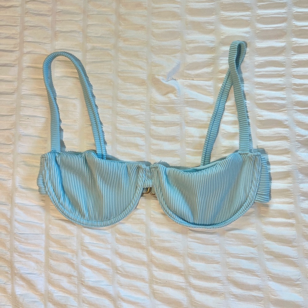 437 Swim: Vintage Baby Blue Underwire Bra Top